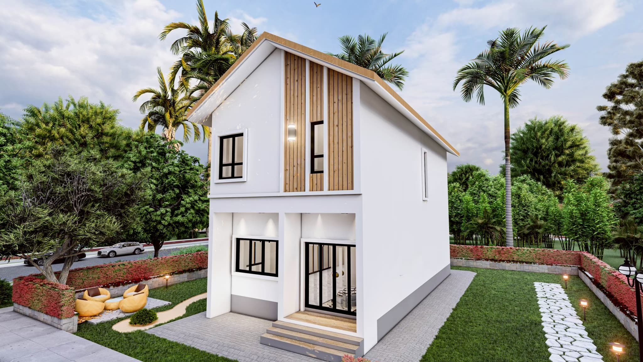 Cozy Living (บ้านขนาดเล็ก) · บ้านระดับเริ่มต้น 3 ห้องนอน 2 ห้องน้ำ - Kitti Construction