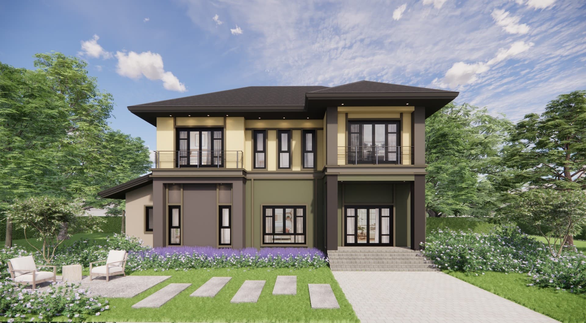 Prestige Estate L (บ้านขนาดใหญ่) · 3 ห้องนอน 3 ห้องน้ำ 1 ห้องเเม่บ้าน - Kitti Construction