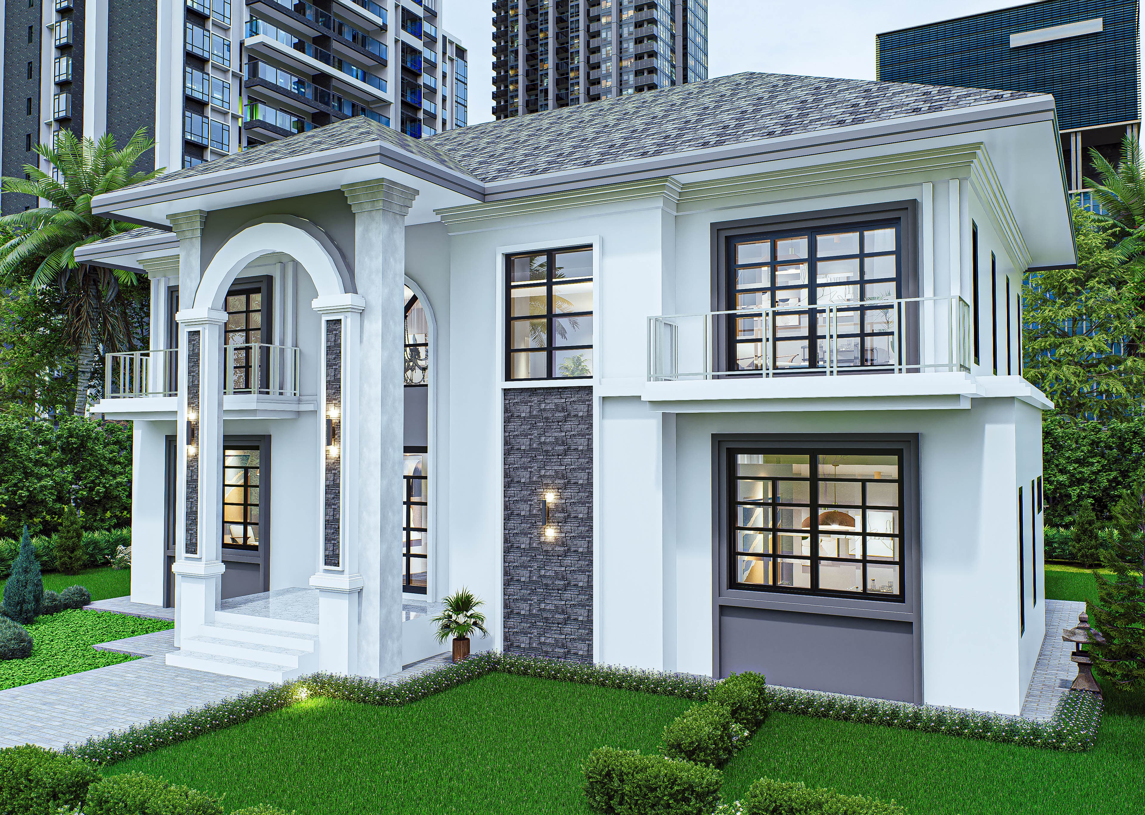 Prestige Estate L (บ้านขนาดใหญ่) · 4 ห้องนอน 4 ห้องน้ำ - Kitti Construction