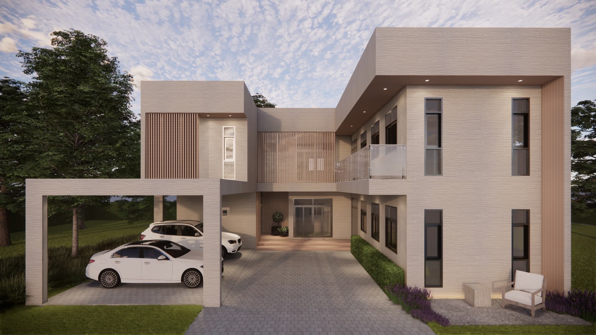 Prestige Estate L (บ้านขนาดใหญ่) · 4 ห้องนอน 4 ห้องน้ำ Tropical - Kitti Construction
