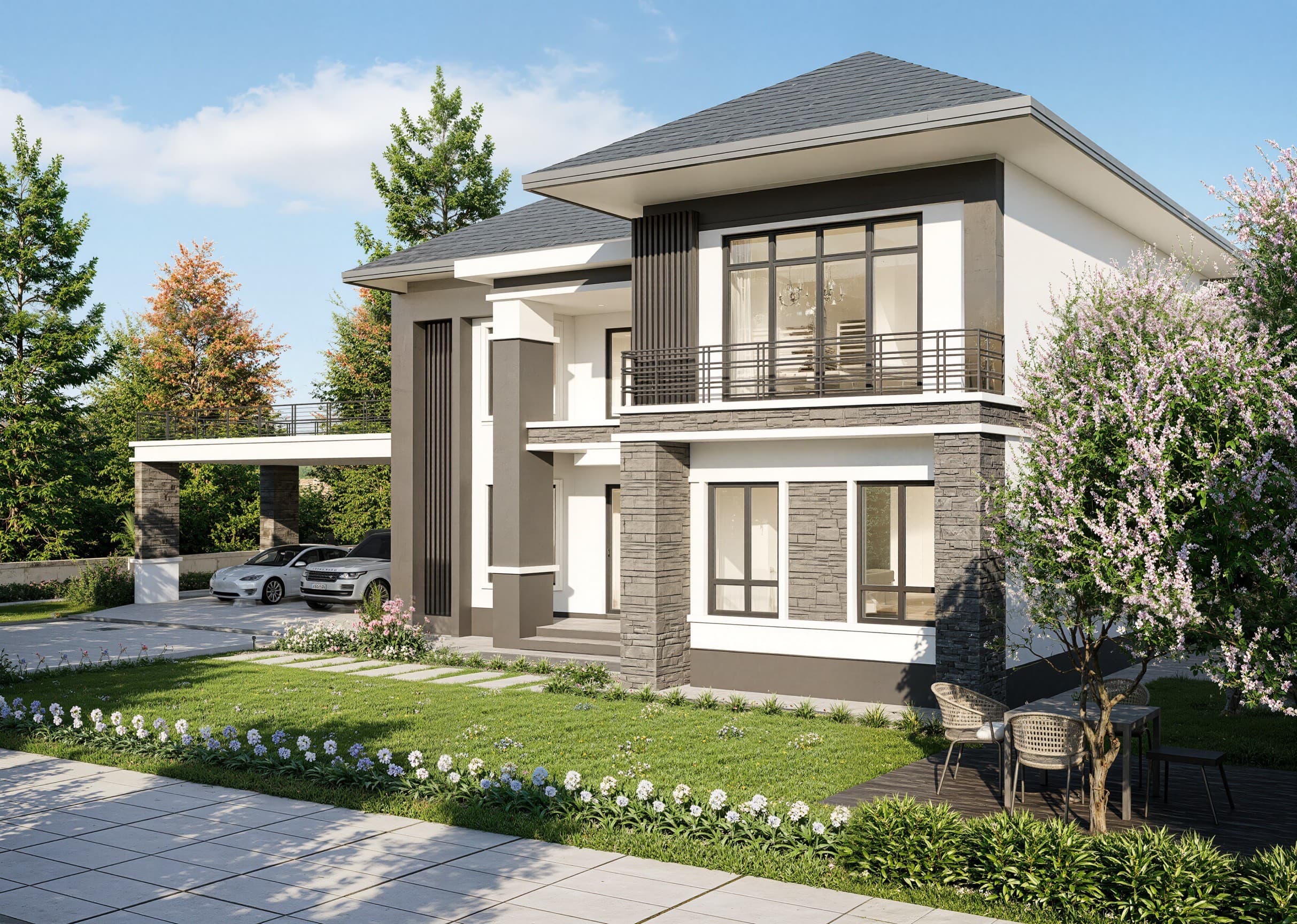 Prestige Estate L (บ้านขนาดใหญ่) · 5 ห้องนอน 4 ห้องน้ำ - Kitti Construction
